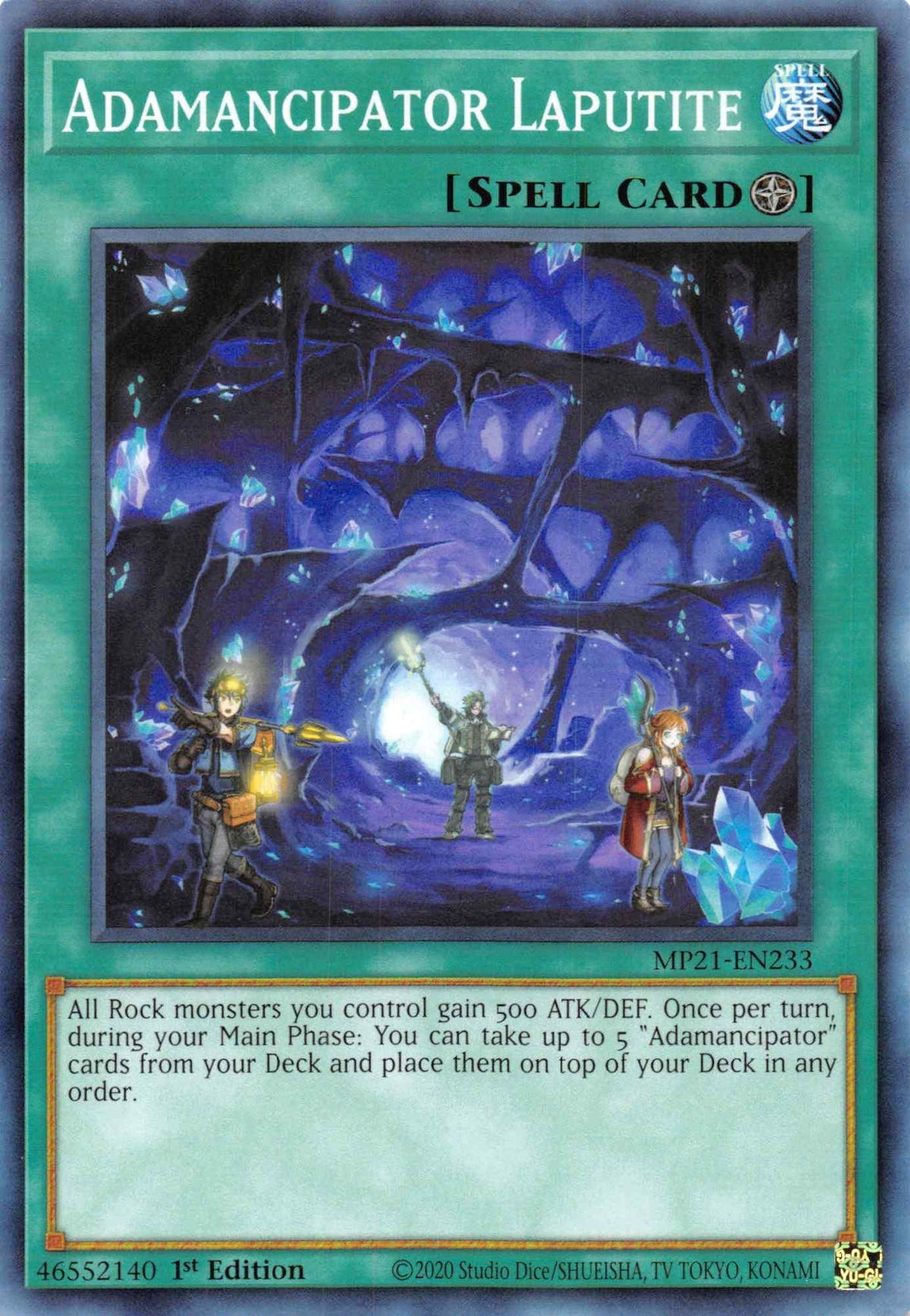 1st Edition, 2021 Tin of Ancient Battles, Common, Field Spell, Spell Adamancipator Laputite [MP21-EN233] Common - Trading Card World