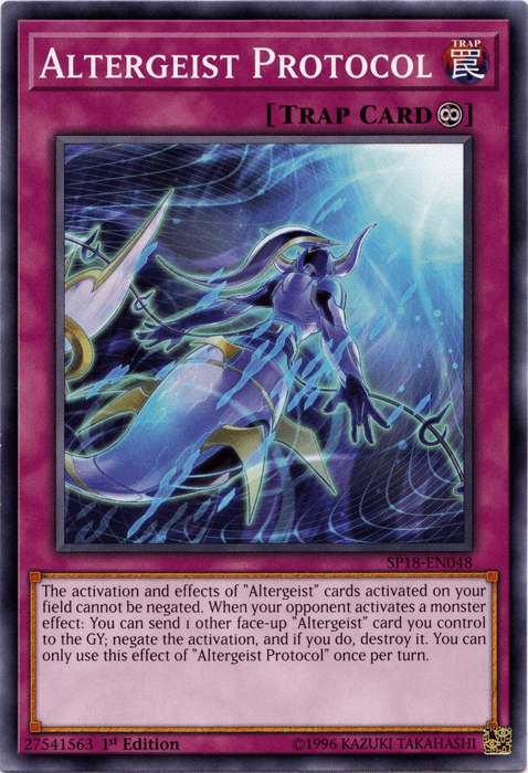 1st Edition, Common, Continuous Trap, Star Pack VRAINS, Trap Altergeist Protocol [SP18-EN048] Common - Trading Card World