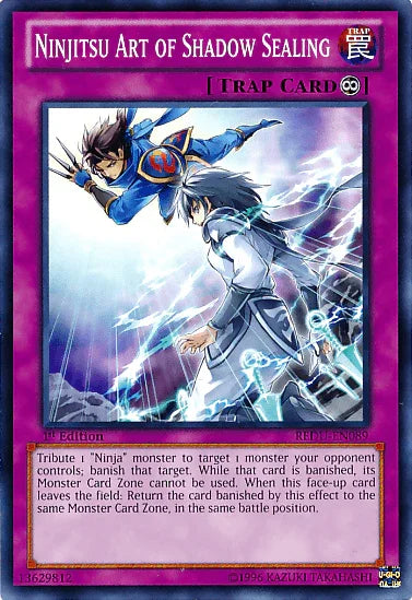 1st Edition, Common, Continuous Trap, Return of the Duelist, Trap, Unlimited Ninjitsu Art of Shadow Sealing [REDU-EN089] Common - Trading Card World