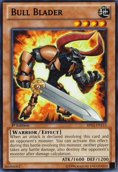 1st Edition, Battle Pack 2: War of the Giants, Earth, Effect Monster, Rare, Unlimited, Warrior Bull Blader [BP02-EN115] Rare - Trading Card World