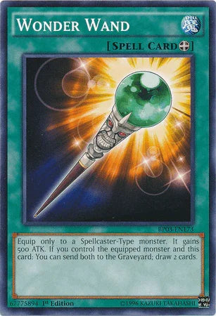 1st Edition, Battle Pack 3: Monster League, Common, Equip Spell, Spell Wonder Wand [BP03-EN173] Common - Trading Card World