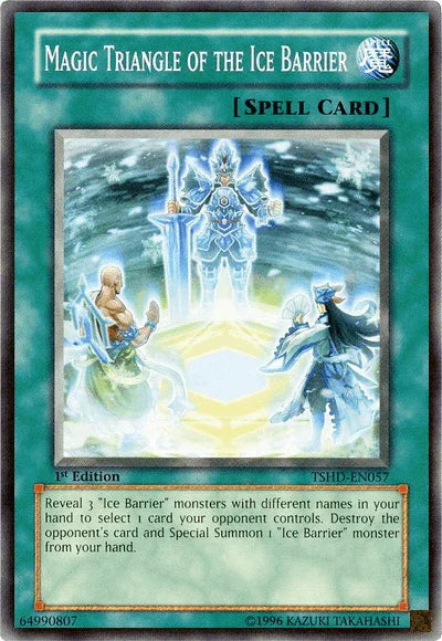 1st Edition, Common, Normal Spell, Spell, The Shining Darkness, Unlimited Magic Triangle of the Ice Barrier [TSHD-EN057] Common - Trading Card World