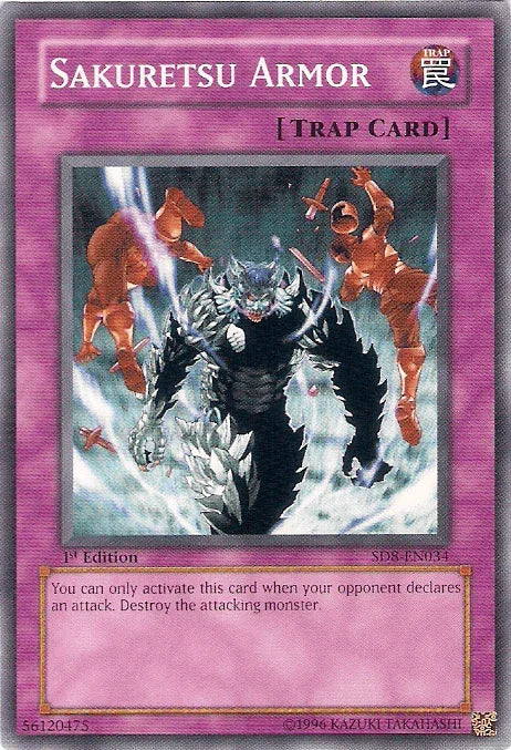 1st Edition, Common, Normal Trap, Structure Deck: Lord of the Storm, Trap, Unlimited Sakuretsu Armor [SD8-EN034] Common - Trading Card World