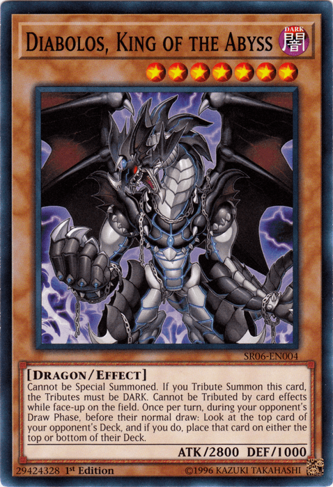 1st Edition, Common, Dark, Dragon, Effect Monster, Structure Deck: Lair of Darkness Diabolos, King of the Abyss [SR06-EN004] Common - Trading Card World