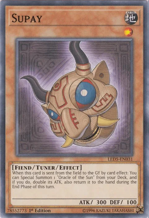 1st Edition, Common, Earth, Fiend, Legendary Duelists: Immortal Destiny, Tuner/Effect Monster Supay [LED5-EN031] Common - Trading Card World