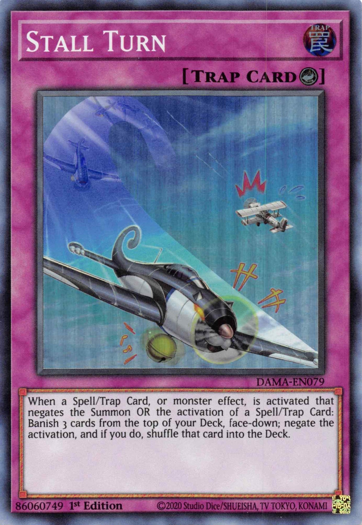 1st Edition, Counter Trap, Dawn of Majesty, Super Rare, Trap Stall Turn [DAMA-EN079] Super Rare - Trading Card World