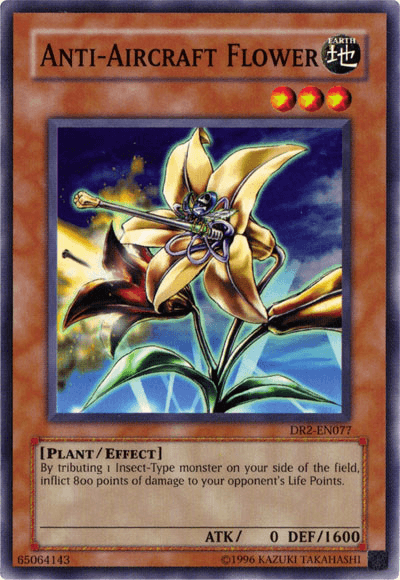 Common, Dark Revelation Volume 2, Earth, Effect Monster, Plant, Unlimited Anti-Aircraft Flower [DR2-EN077] Common - Trading Card World