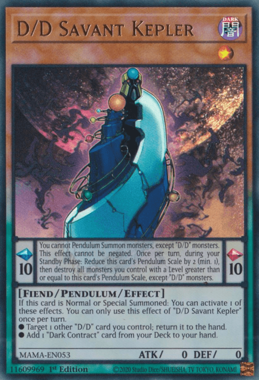 1st Edition, Dark, Fiend, Magnificent Mavens, Pendulum/Effect Monster, Ultra Rare D/D Savant Kepler [MAMA-EN053] Ultra Rare - Trading Card World