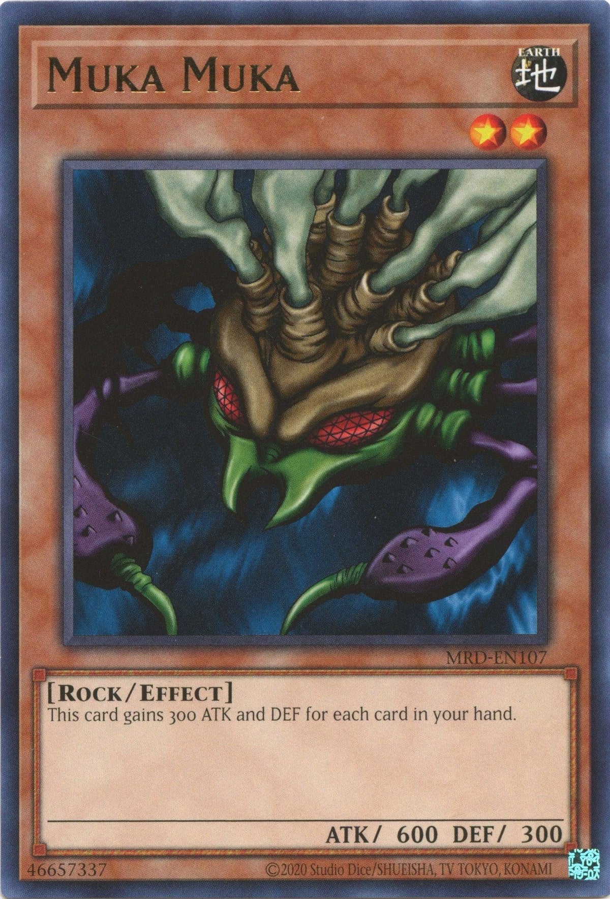 Earth, Effect Monster, Metal Raiders (25th Anniversary Edition), Rare, Rock, Unlimited Muka Muka (25th Anniversary) [MRD-EN107] Rare - Trading Card World