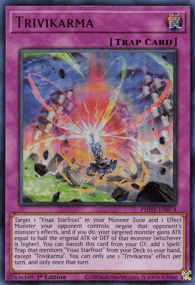 1st Edition, Normal Trap, Photon Hypernova, Trap, Ultra Rare Trivikarma [PHHY-EN074] Ultra Rare - Trading Card World