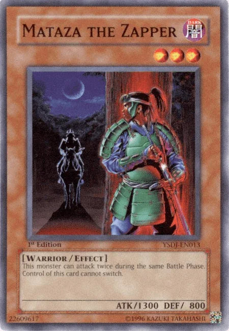 1st Edition, Common, Dark, Effect Monster, Starter Deck: Jaden Yuki, Unlimited, Warrior Mataza the Zapper [YSDJ-EN013] Common - Trading Card World