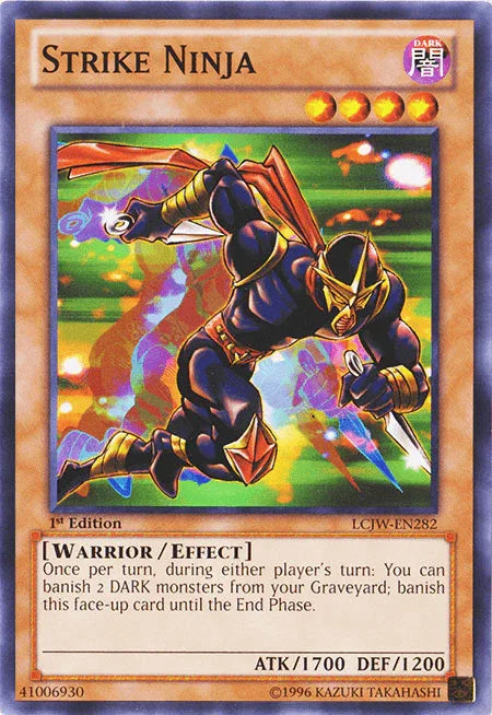 1st Edition, Common, Dark, Effect Monster, Legendary Collection 4: Joey's World, Warrior Strike Ninja [LCJW-EN282] Common - Trading Card World