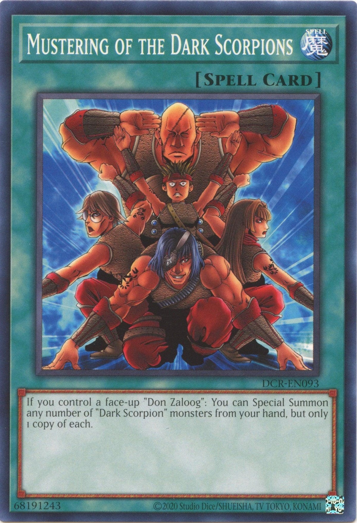 Common, Dark Crisis (25th Anniversary Edition), Normal Spell, Spell, Unlimited Mustering of the Dark Scorpions (25th Anniversary) [DCR-EN093] Common - Trading Card World
