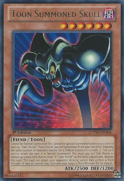 1st Edition, Dark, Fiend, Legendary Collection 3: Yugi's World, Rare, Toon Monster, Unlimited Toon Summoned Skull [LCYW-EN106] Rare - Trading Card World