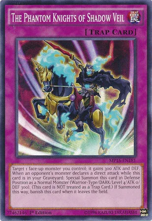 1st Edition, 2015 Mega-Tins Mega Pack, Common, Normal Trap, Trap The Phantom Knights of Shadow Veil [MP15-EN181] Common - Trading Card World