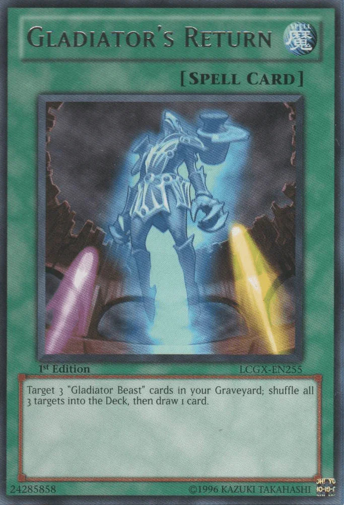 1st Edition, Legendary Collection 2, Normal Spell, Rare, Spell, Unlimited Gladiator's Return [LCGX-EN255] Rare - Trading Card World
