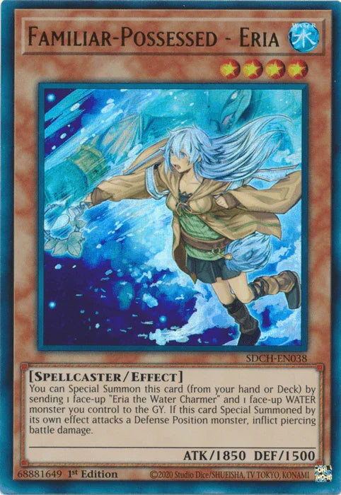 1st Edition, Effect Monster, Spellcaster, Structure Deck: Spirit Charmers, Ultra Rare, Water Familiar-Possessed - Eria (Alternate Art) [SDCH-EN038] Ultra Rare - Trading Card World