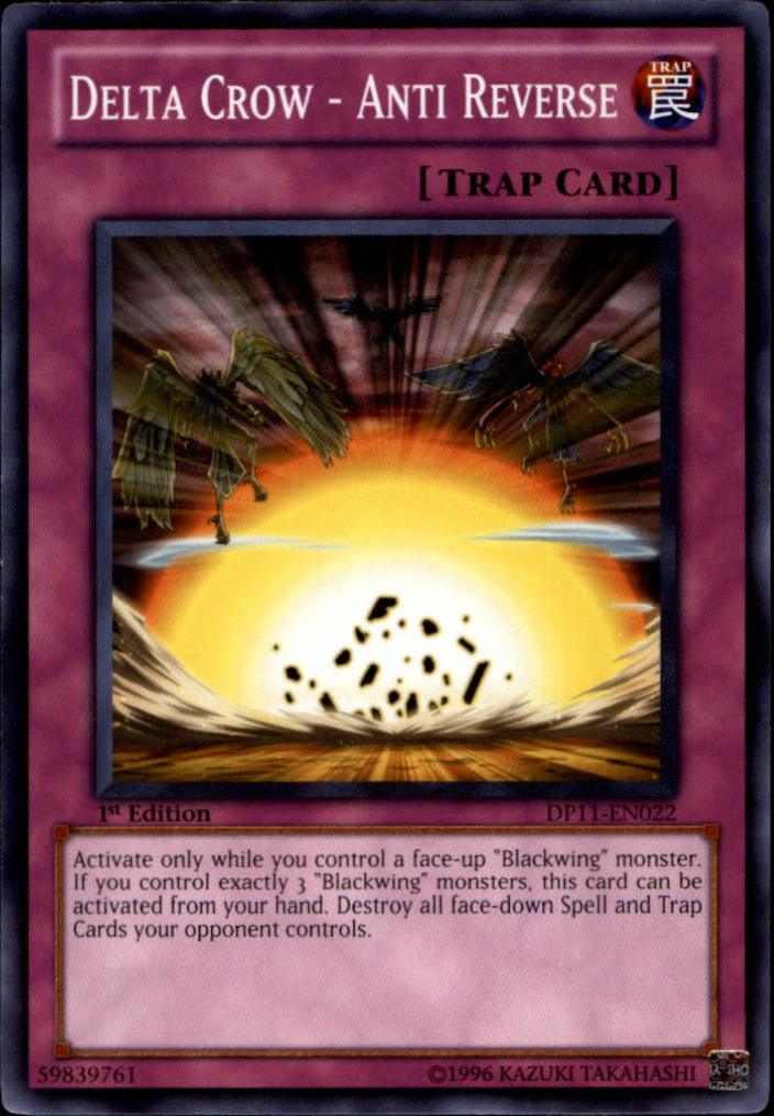 1st Edition, Common, Duelist Pack 11: Crow, Normal Trap, Trap Delta Crow - Anti Reverse [DP11-EN022] Common - Trading Card World