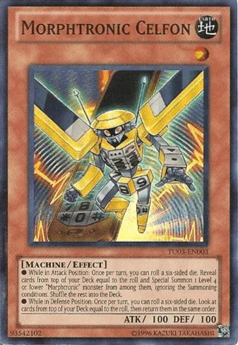 Earth, Effect Monster, Machine, Super Rare, Turbo Pack: Booster Three, Unlimited Morphtronic Celfon [TU03-EN003] Super Rare - Trading Card World