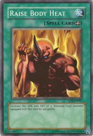 Common, Equip Spell, Spell, The Legend of Blue Eyes White Dragon, Unlimited Raise Body Heat [LOB-EN097] Common - Trading Card World
