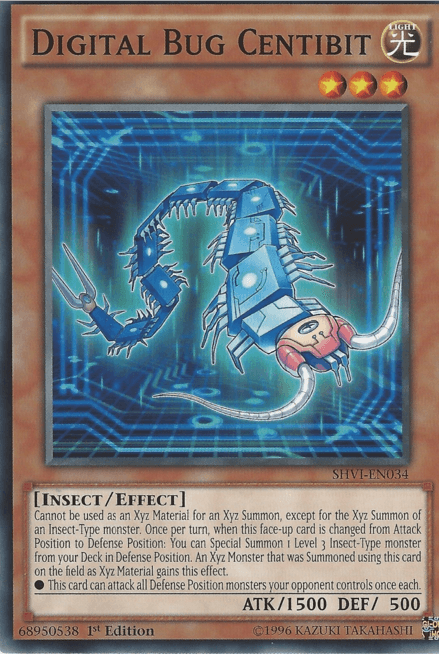 1st Edition, Common, Effect Monster, Insect, Light, Shining Victories, Unlimited Digital Bug Centibit [SHVI-EN034] Common - Trading Card World