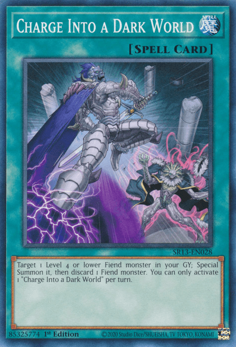 1st Edition, Common, Normal Spell, Spell, Structure Deck: Dark World Charge Into a Dark World [SR13-EN028] Common - Trading Card World