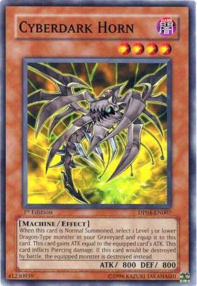 1st Edition, Common, Dark, Duelist Pack 4: Zane Truesdale, Effect Monster, Machine, Unlimited Cyberdark Horn [DP04-EN007] Common - Trading Card World
