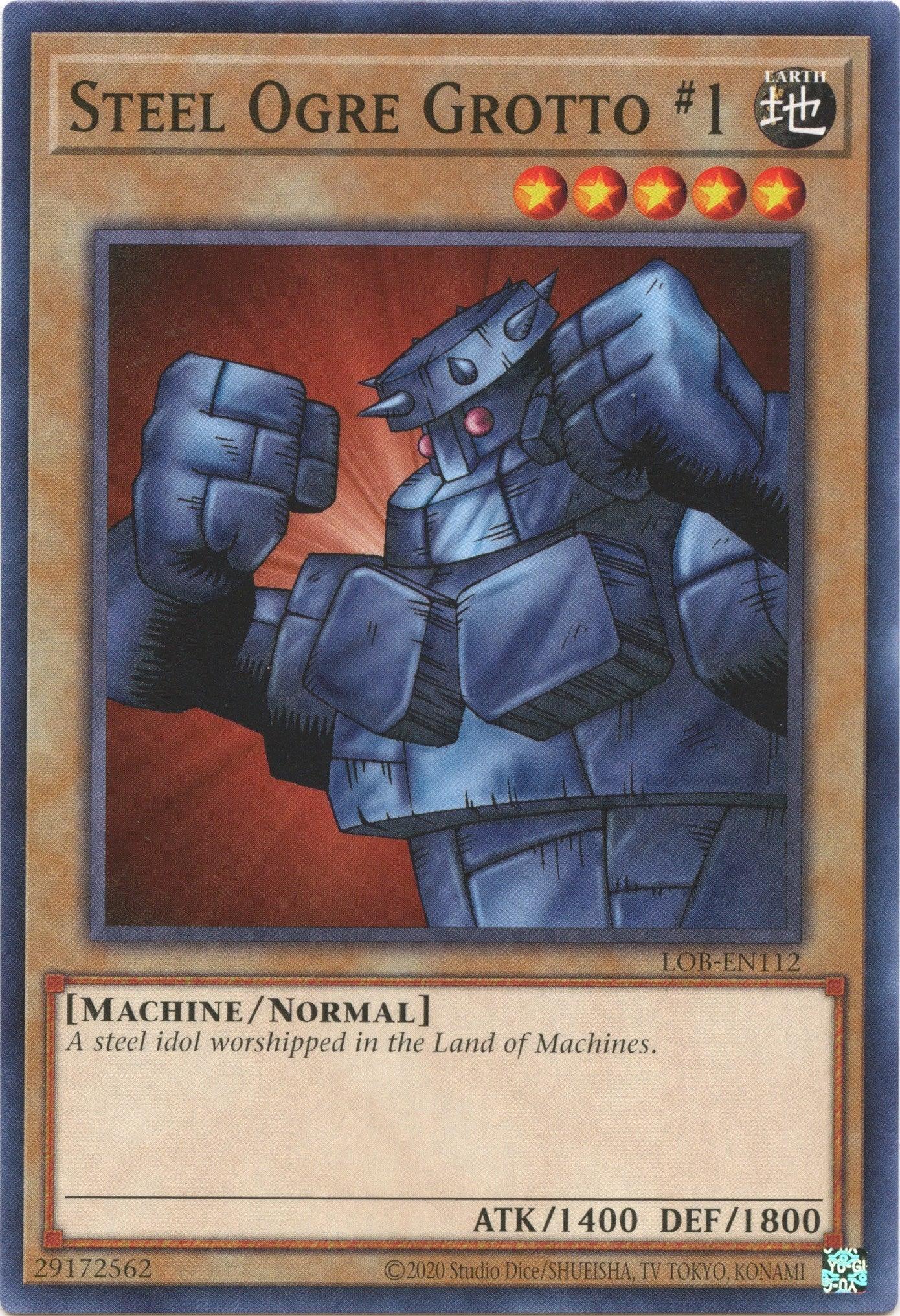 Common, Earth, Legend of Blue Eyes White Dragon (25th Anniversary Edition), Machine, Normal Monster, Unlimited Steel Ogre Grotto #1 (25th Anniversary) [LOB-EN112] Common - Trading Card World
