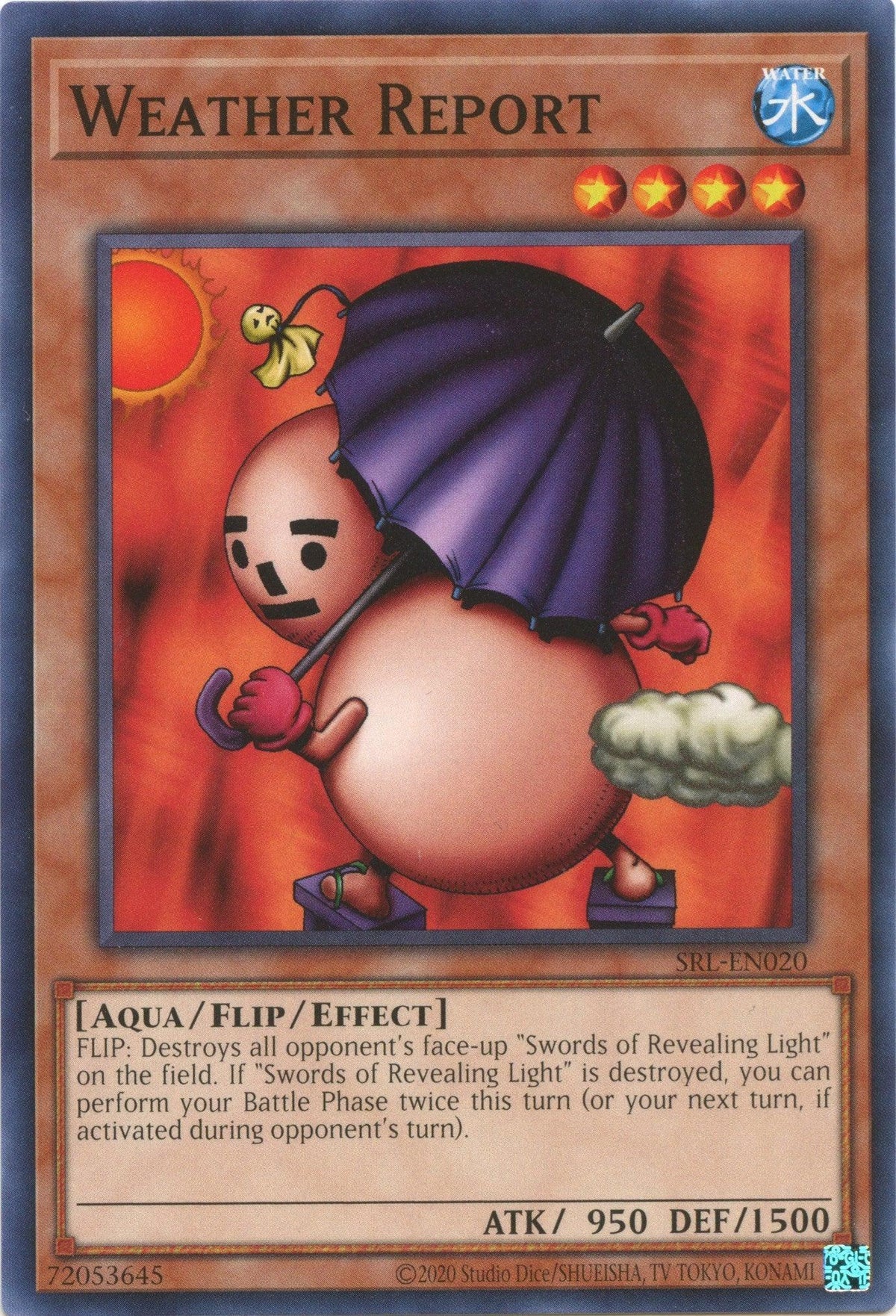 Aqua, Common, Flip/Effect Monster, Spell Ruler (25th Anniversary Edition), Unlimited, Water Weather Report (25th Anniversary) [SRL-EN020] Common - Trading Card World