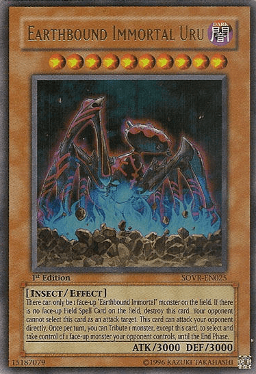 1st Edition, Dark, Effect Monster, Insect, Stardust Overdrive, Ultimate Rare, Unlimited Earthbound Immortal Uru [SOVR-EN025] Ultimate Rare - Trading Card World