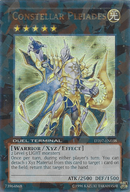 Duel Terminal 7, Light, Limited, Ultra Rare, Warrior, Xyz/Effect Monster Constellar Pleiades [DT07-EN038] Ultra Rare - Trading Card World