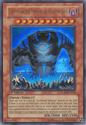 1st Edition, Dark, Effect Monster, Fiend, Raging Battle, Ultra Rare, Unlimited Earthbound Immortal Ccapac Apu [RGBT-EN020] Ultra Rare - Trading Card World