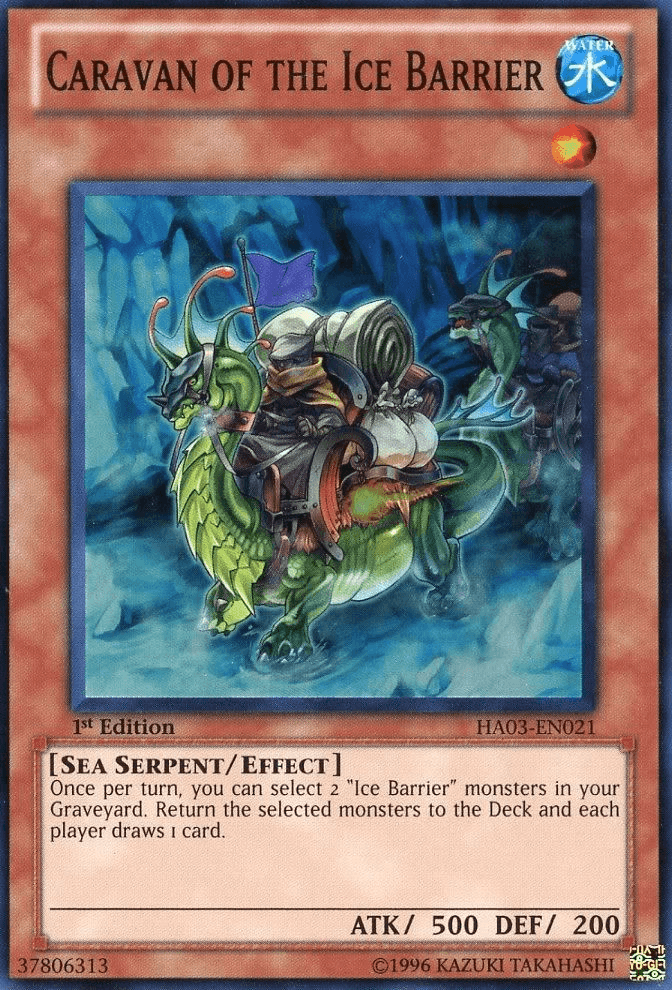 1st Edition, Effect Monster, Hidden Arsenal 3, Sea Serpent, Super Rare, Unlimited, Water Caravan of the Ice Barrier [HA03-EN021] Super Rare - Trading Card World