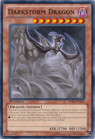 1st Edition, Common, Dark, Dragon, Gemini Monster, Structure Deck: Saga of Blue-Eyes White Dragon, Unlimited Darkstorm Dragon [SDBE-EN008] Common - Trading Card World