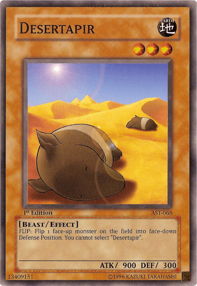 1st Edition, Ancient Sanctuary, Beast, Common, Earth, Effect Monster, Unlimited Desertapir [AST-068] Common - Trading Card World