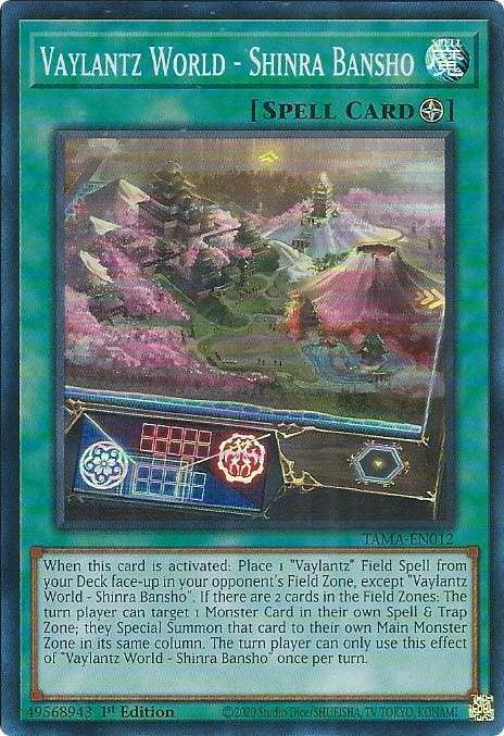 1st Edition, Field Spell, Spell, Super Rare, Tactical Masters Vaylantz World - Shinra Bansho [TAMA-EN012] Super Rare - Trading Card World