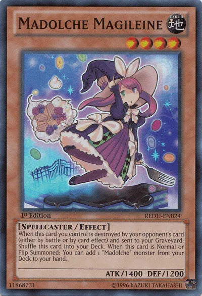 1st Edition, Earth, Effect Monster, Return of the Duelist, Spellcaster, Super Rare, Unlimited Madolche Magileine [REDU-EN024] Super Rare - Trading Card World
