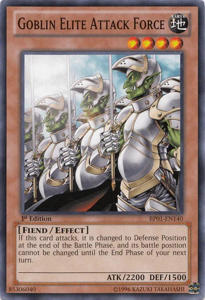 1st Edition, Battle Pack: Epic Dawn, Common, Earth, Effect Monster, Fiend, Unlimited Goblin Elite Attack Force [BP01-EN140] Common - Trading Card World