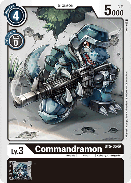 Black, Common, Cyborg/D-Brigade, Digimon, Rookie, ST5-05, Starter Deck: Machine Black, Virus Commandramon [ST5-05] [Starter Deck: Machine Black] - Trading Card World