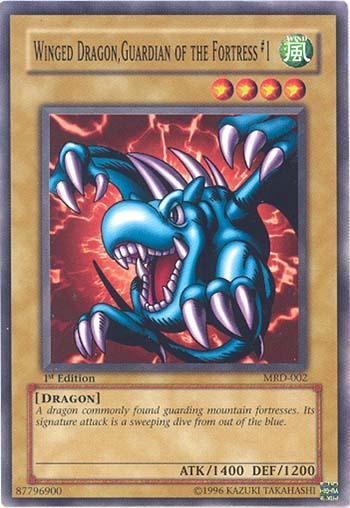 1st Edition, Common, Dragon, Metal Raiders, Normal Monster, Unlimited, Wind Winged Dragon, Guardian of the Fortress #1 [MRD-002] Common - Trading Card World