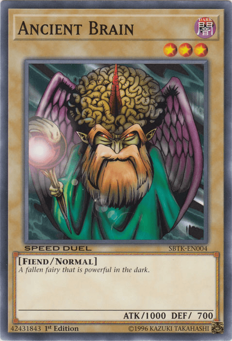 1st Edition, Common, Dark, Fiend, Normal Monster, Speed Duel: Trials of the Kingdom Ancient Brain [SBTK-EN004] Common - Trading Card World