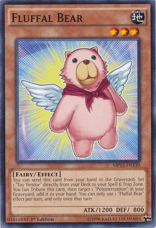 1st Edition, 2015 Mega-Tins Mega Pack, Common, Earth, Effect Monster, Fairy Fluffal Bear [MP15-EN139] Common - Trading Card World