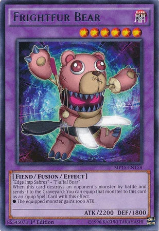 1st Edition, 2015 Mega-Tins Mega Pack, Dark, Fiend, Fusion/Effect Monster, Rare Frightfur Bear [MP15-EN158] Rare - Trading Card World