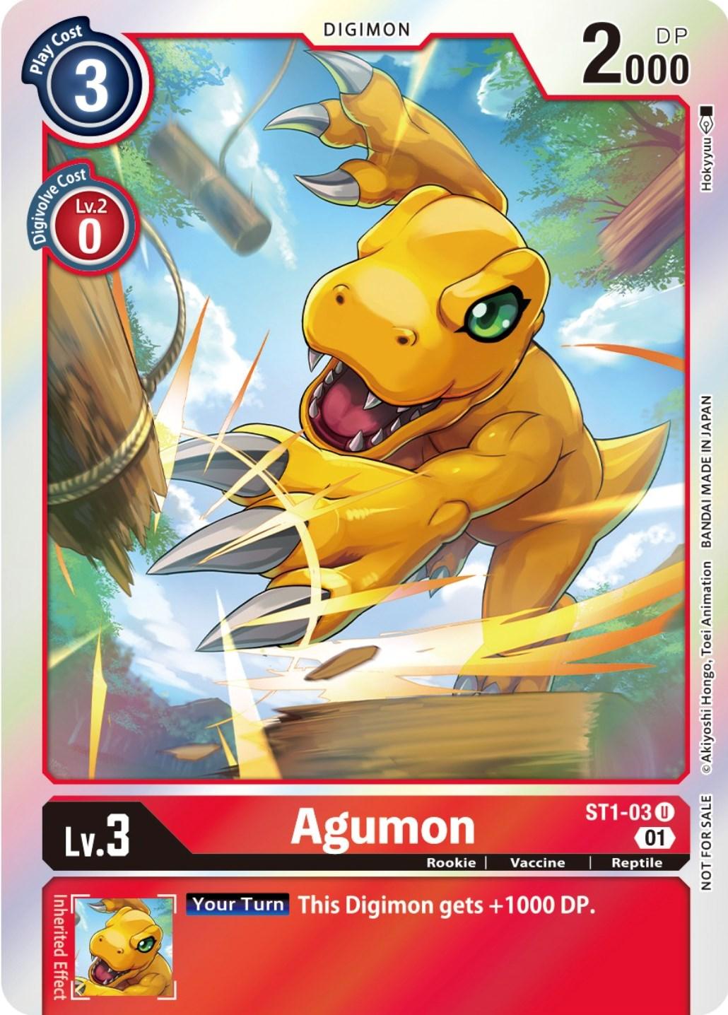 Digimon, Promo, Red, Reptile, Rookie, ST1-03, Starter Deck: Gaia Red Promos, Vaccine Agumon [ST1-03] (ST-11 Special Entry Pack) [Starter Deck: Gaia Red Promos] - Trading Card World