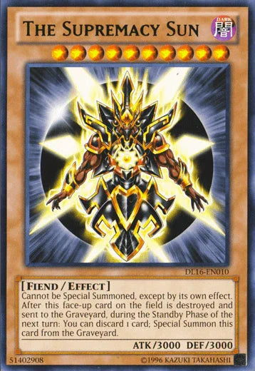 Dark, Duelist League Promo, Effect Monster, Fiend, Rare, Unlimited The Supremacy Sun (Green) [DL16-EN010] Rare - Trading Card World