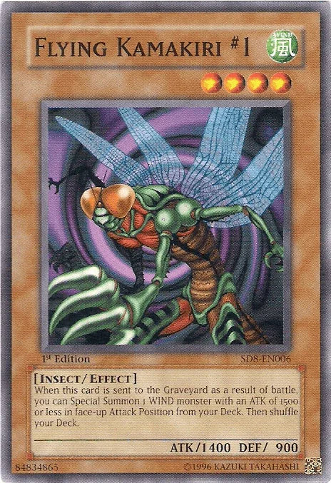 1st Edition, Common, Effect Monster, Insect, Structure Deck: Lord of the Storm, Unlimited, Wind Flying Kamakiri #1 [SD8-EN006] Common - Trading Card World