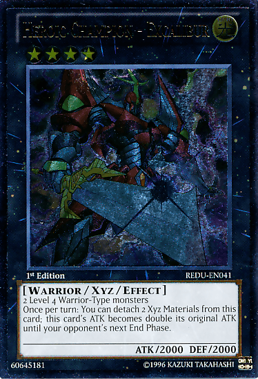 1st Edition, Light, Return of the Duelist, Ultimate Rare, Unlimited, Warrior, Xyz/Effect Monster Heroic Champion - Excalibur [REDU-EN041] Ultimate Rare - Trading Card World