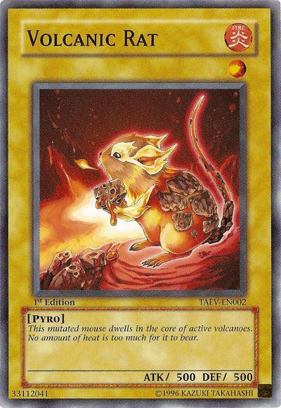 1st Edition, Common, Fire, Normal Monster, Pyro, Tactical Evolution, Unlimited Volcanic Rat [TAEV-EN002] Common - Trading Card World