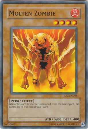 Common, Effect Monster, Fire, Invasion of Chaos, Pyro, Unlimited Molten Zombie [IOC-EN064] Common - Trading Card World
