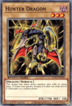 1st Edition, Common, Dark, Dragon, Normal Monster, Speed Duel GX: Duel Academy Box Hunter Dragon [SGX1-ENG02] Common - Trading Card World
